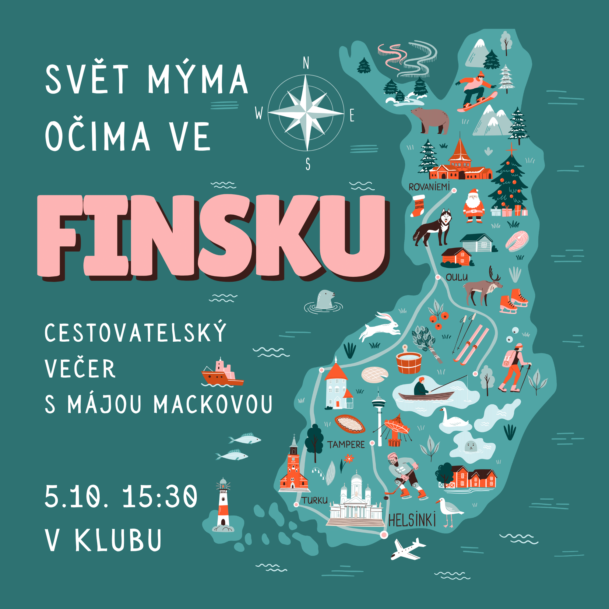 Svět mýma očima ve Finsku - cestovatelská přednáška Magdalény Mackové